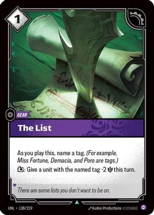 The List (138/219) - Riftbound - [Unleashed] Foil
