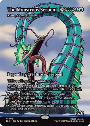 The Monstrous Serpent - Koma, Cosmos Serpent (Borderless)  [Avatar: The Last Airbender: Eternal-Legal]
