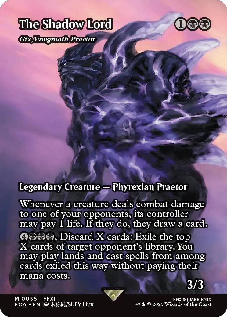 The Shadow Lord - Gix, Yawgmoth Praetor (Showcase) [FINAL FANTASY : Through the Ages] Foil