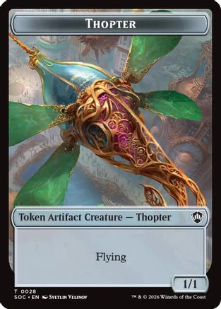 Thopter // Fractal (0004) Double-Sided Token  [Commander: Secrets of Strixhaven]