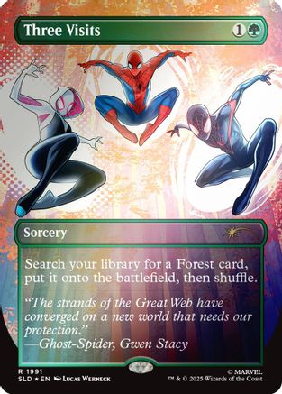 Three Visits (Rainbow Foil)  [Secret Lair Drop Series] Foil