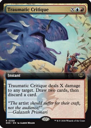 Traumatic Critique (Extended Art)  [Secrets of Strixhaven] Foil