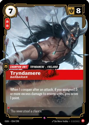 Tryndamere - Barbarian (034/298) - Riftbound - [Origins] Foil