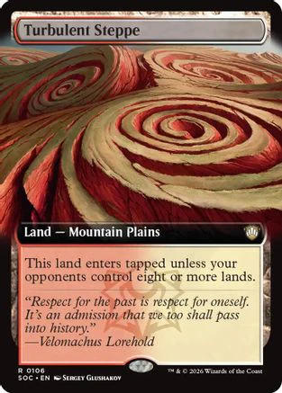 Turbulent Steppe (Extended Art)  [Commander: Secrets of Strixhaven]