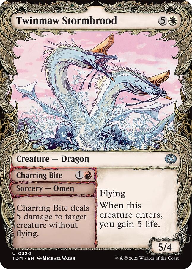 Twinmaw Stormbrood (Showcase) [Tarkir: Dragonstorm] Foil