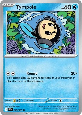 Tympole 022/086  - Reverse Holofoil SV Black Bolt - Common