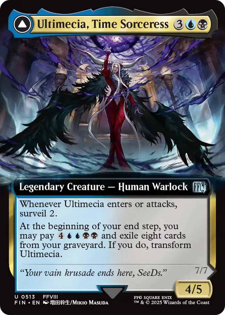 Ultimecia, Time Sorceress // Ultimecia, Omnipotent (Extended Art) [FINAL FANTASY] Foil - Image 3