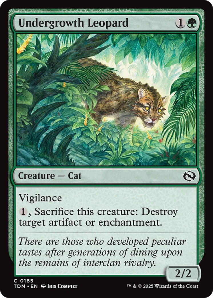Undergrowth Leopard [Tarkir: Dragonstorm] Foil