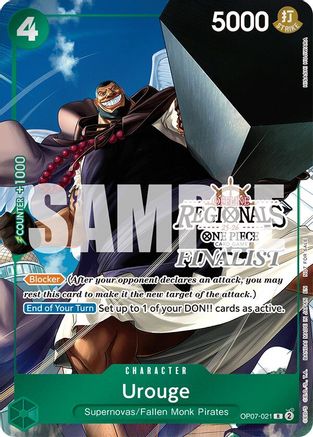 Urouge (Regional Finalist Card Set 2025 Vol.1) (OP07-021) - [One Piece Promotion Cards] Foil