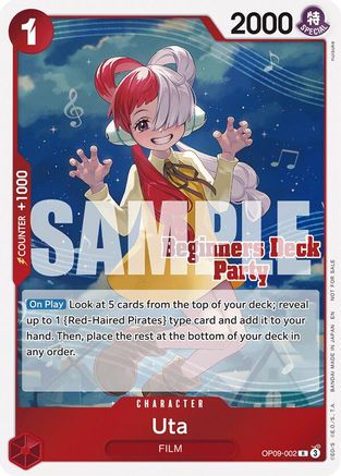 Uta (Beginners Deck Party [ST-23] - [ST-28] Participation Pack) (OP09-002) - [One Piece Promotion Cards]