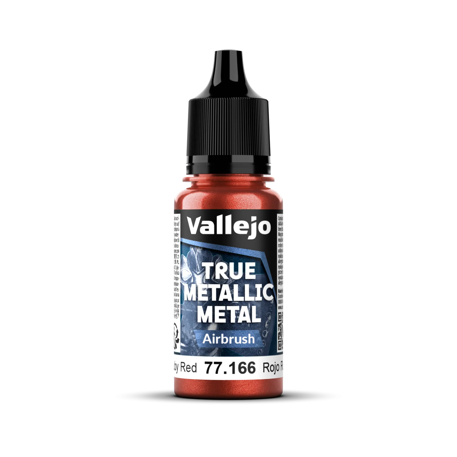 Vallejo True Metallic Metal: Airbrush - Ruby Red 18 ml