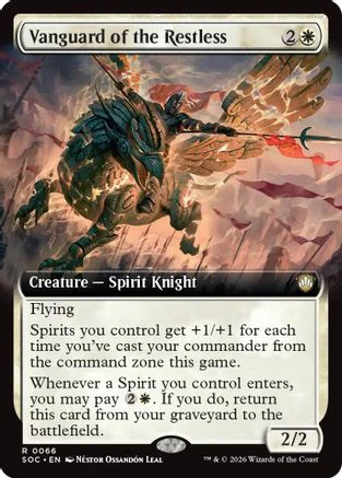 Vanguard of the Restless (Extended Art)  [Commander: Secrets of Strixhaven]