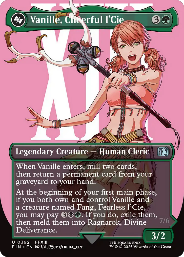 Vanille, Cheerful l'Cie // Ragnarok, Divine Deliverance (Borderless) [FINAL FANTASY] Foil
