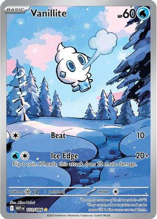 Vanillite 108/086 - Holofoil SV White Flare - Illustration Rare