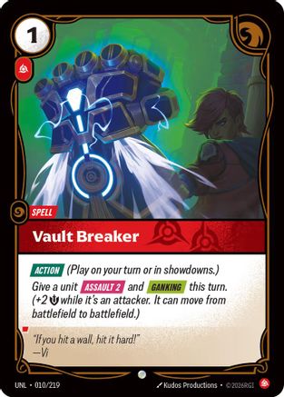 Vault Breaker (010/219) - Riftbound - [Unleashed] Foil