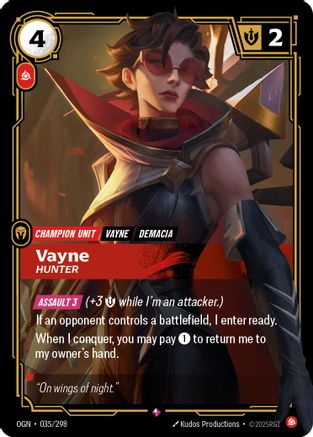 Vayne - Hunter (035/298) - Riftbound - [Origins] Foil