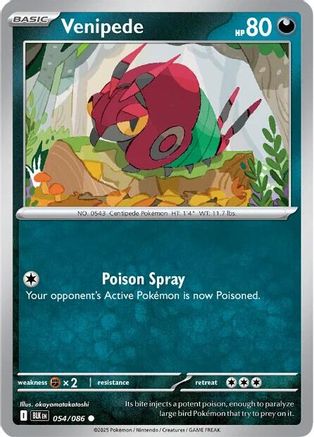 Venipede 057/086  - Reverse Holofoil SV Black Bolt - Common