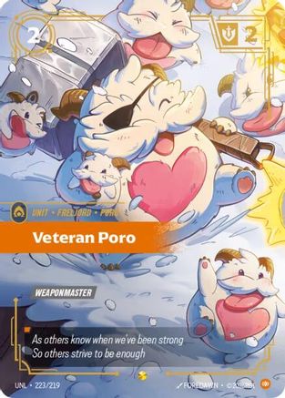 Veteran Poro (Overnumbered) (223/219) - Riftbound - [Unleashed] Foil