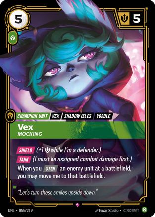 Vex - Mocking (055/219) - Riftbound - [Unleashed] Foil
