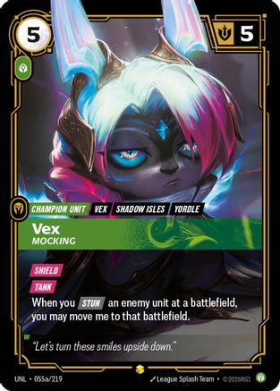 Vex - Mocking (Alternate Art) (055a/219) - Riftbound - [Unleashed] Foil