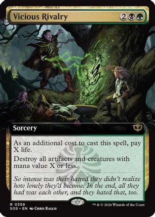 Vicious Rivalry (Extended Art)  [Secrets of Strixhaven] Foil
