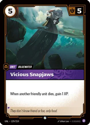 Vicious Snapjaws (129/219) - Riftbound - [Unleashed]