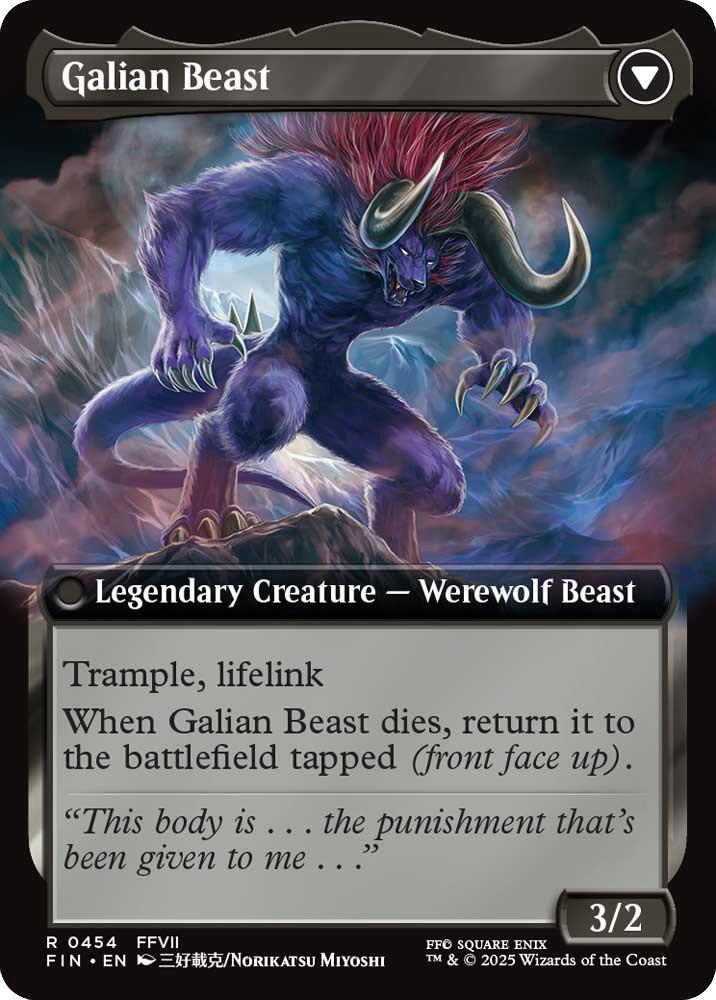 Vincent Valentine // Galian Beast (Extended Art) [FINAL FANTASY] Foil