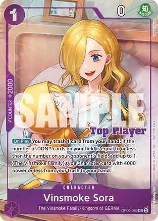 Vinsmoke Sora (CS 25-26 Top Player Pack Vol. 2) (OP06-063) - [One Piece Promotion Cards] Foil