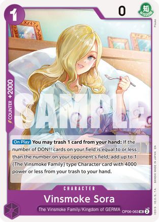 Vinsmoke Sora (Reprint) (OP06-063) - [Premium Booster -The Best- Vol. 2]