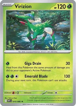 Virizion 010/086  - Holofoil SV White Flare - Rare