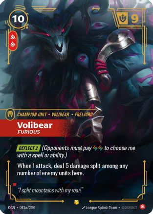 Volibear - Furious (Alternate Art) (041a/298) - Riftbound - [Origins] Foil
