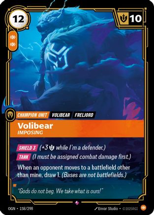 Volibear - Imposing (158/298) - Riftbound - [Origins] Foil