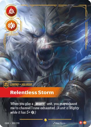 Volibear - Relentless Storm (Showcase) (300/298) - Riftbound - [Origins] Foil