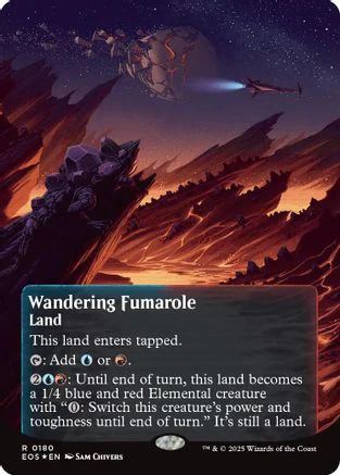 Wandering Fumarole (0180) (Borderless) (Galaxy Foil)  [Edge of Eternities: Stellar Sights] Foil