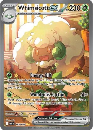 Whimsicott ex 167/086  - Holofoil SV White Flare - Special Illustration Rare