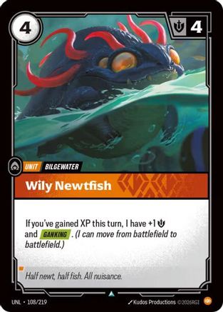 Wily Newtfish (108/219) - Riftbound - [Unleashed] Foil