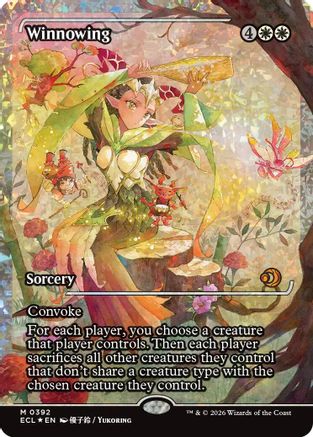 Winnowing (Showcase) (Fracture Foil)  [Lorwyn Eclipsed] Foil