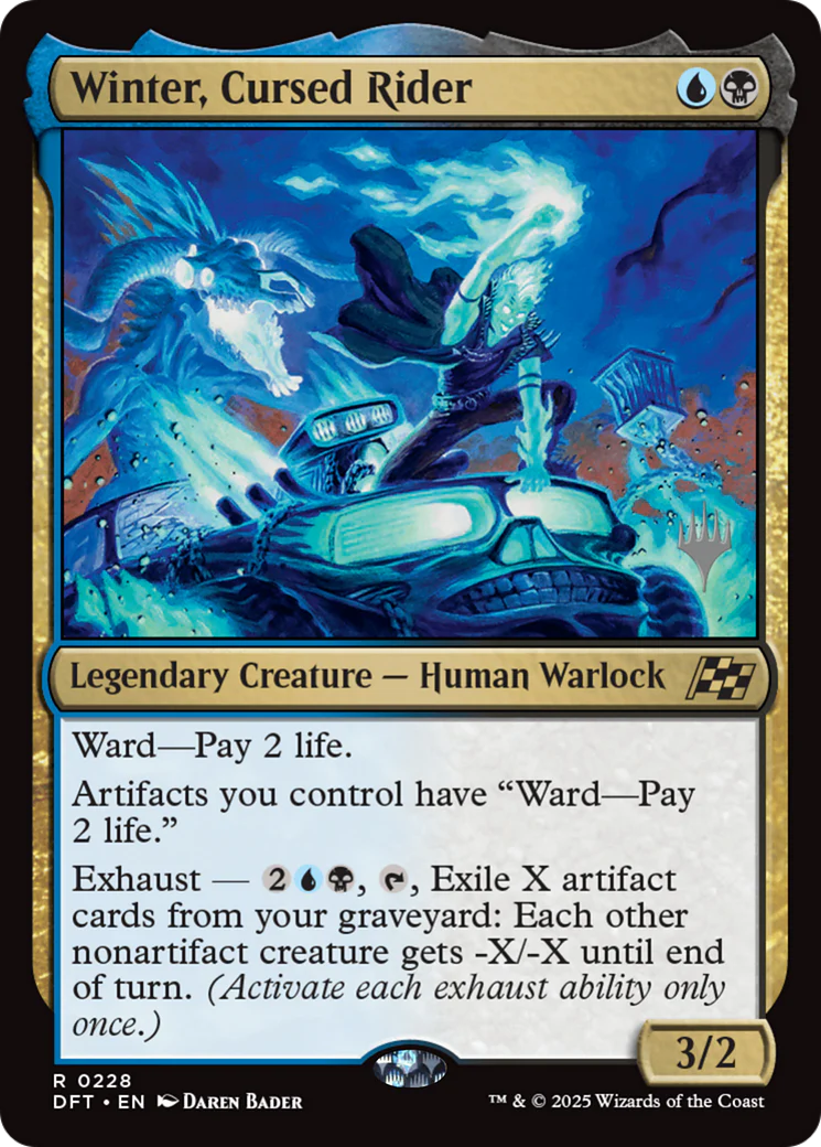 Winter, Cursed Rider (Promo Pack) [Aetherdrift Promos] Foil