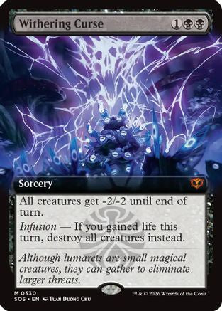 Withering Curse (Extended Art)  [Secrets of Strixhaven] Foil