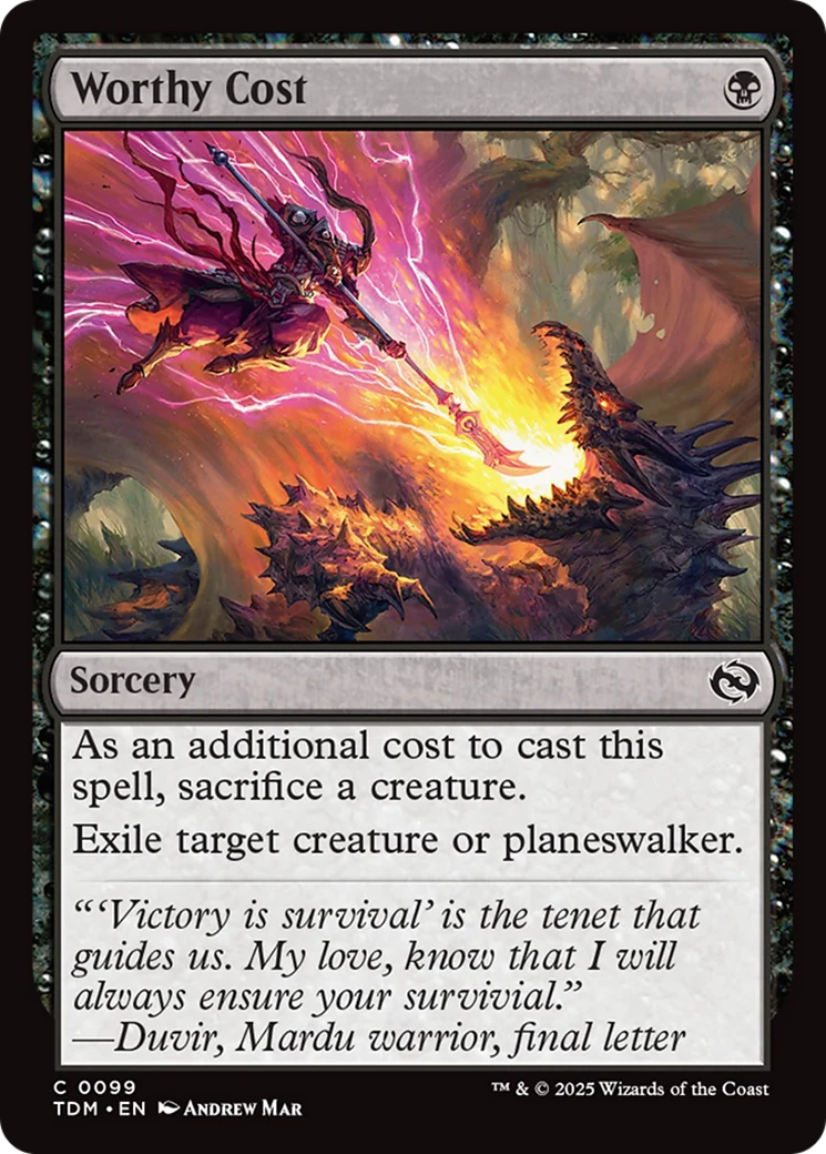 Worthy Cost [Tarkir: Dragonstorm] Foil