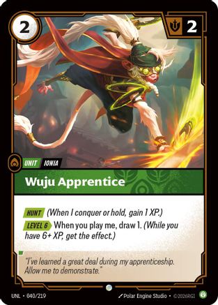Wuju Apprentice (040/219) - Riftbound - [Unleashed]
