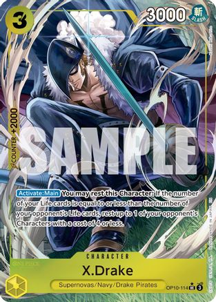 X.Drake (Alternate Art) (OP10-114) - [Premium Booster -The Best- Vol. 2] Foil