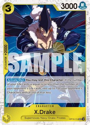X.Drake (Pirate Foil) (OP10-114) - [Premium Booster -The Best- Vol. 2] Foil