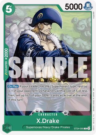 X.Drake (ST24-005) - [Starter Deck 24: GREEN Jewelry Bonney]