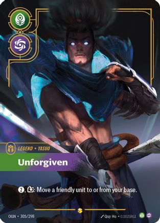Yasuo - Unforgiven (Showcase) (305/298) - Riftbound - [Origins] Foil