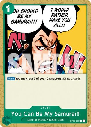 You Can Be My Samurai!! (Reprint) (OP01-055) - [Premium Booster -The Best- Vol. 2]