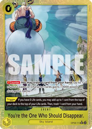 You're the One Who Should Disappear (Alternate Art) (OP06-115) - [Premium Booster -The Best- Vol. 2] Foil