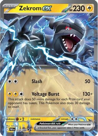 Zekrom ex 037/086  - Holofoil SV Black Bolt - Double Rare