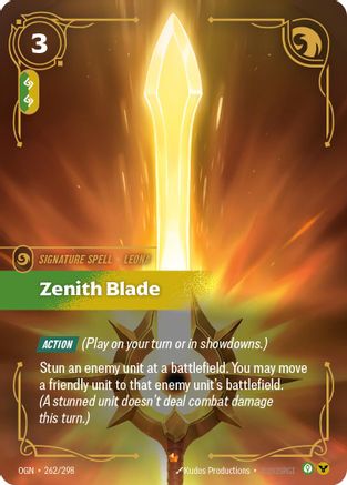 Zenith Blade (262/298) - Riftbound - [Origins] Foil