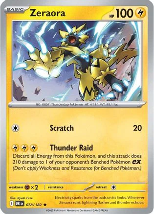 Zeraora (078/182) [Scarlet & Violet: Destined Rivals] Reverse Holofoil